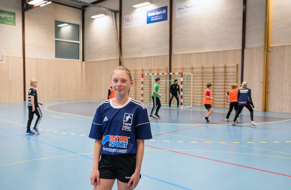 Fotballjenta Kristine Bosnes Hegna (12) var ikke i tvil om at hun ønsket å være med på fotball-SFO.
