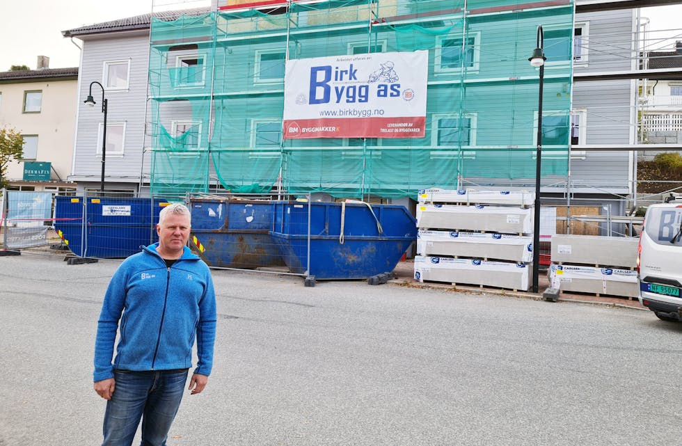 På nyåret står Birk Eiendoms’ åtte nye leiligheter på Ulefoss klare til innflytting. Her ser vi daglig leder Thor Gjærum.