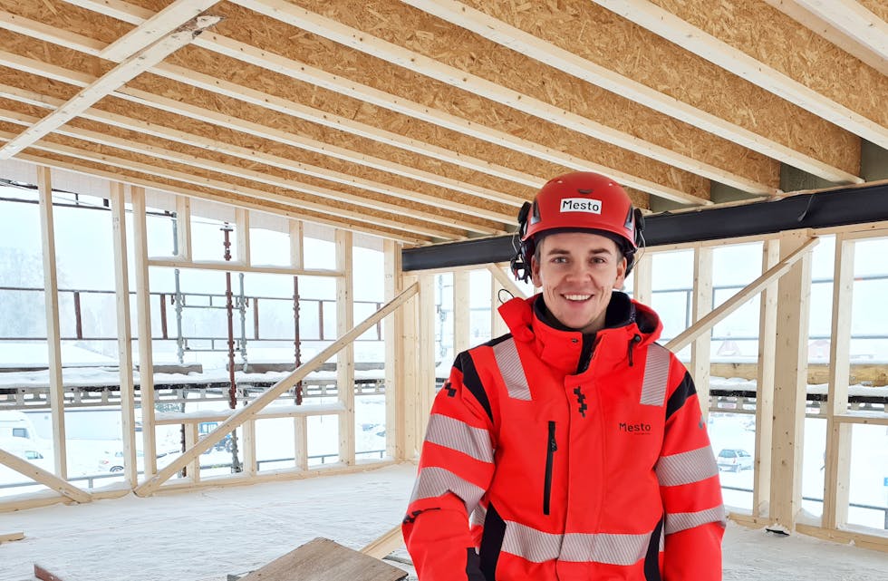 Dag Martin Nilsen fra Ulefoss er byggeleder for det nye leilighetsbygget i sentrum av Ulefoss. 