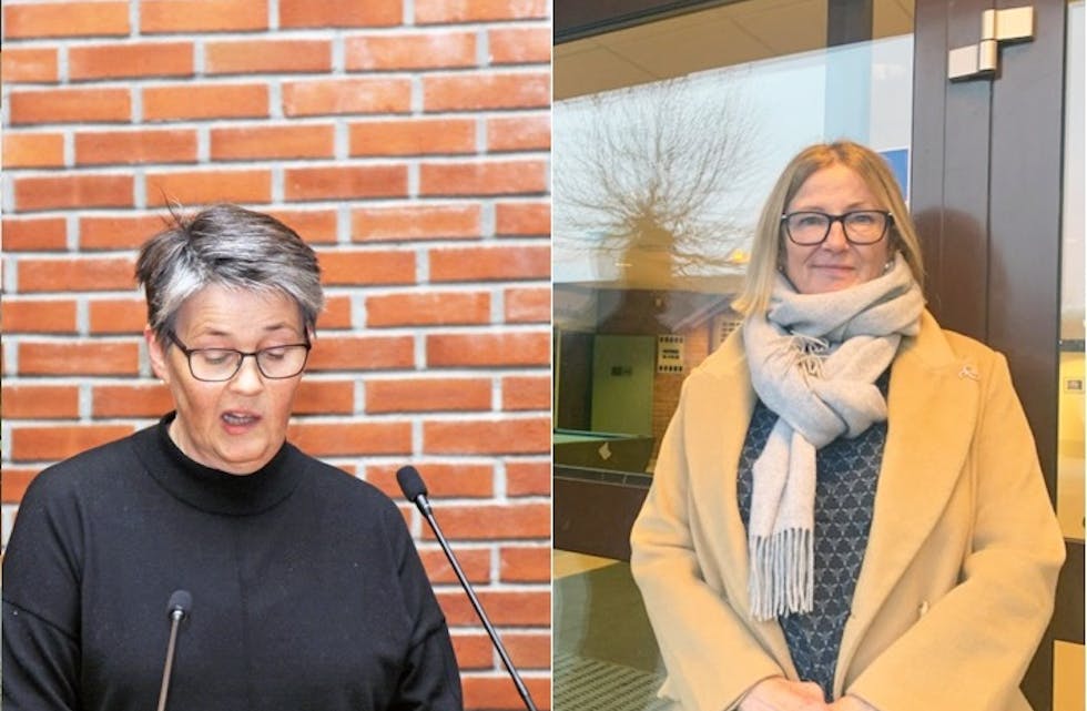 Emilie Sandsodden i Sykepleierforbundet og Kari Andersen i Fagforbundet. 