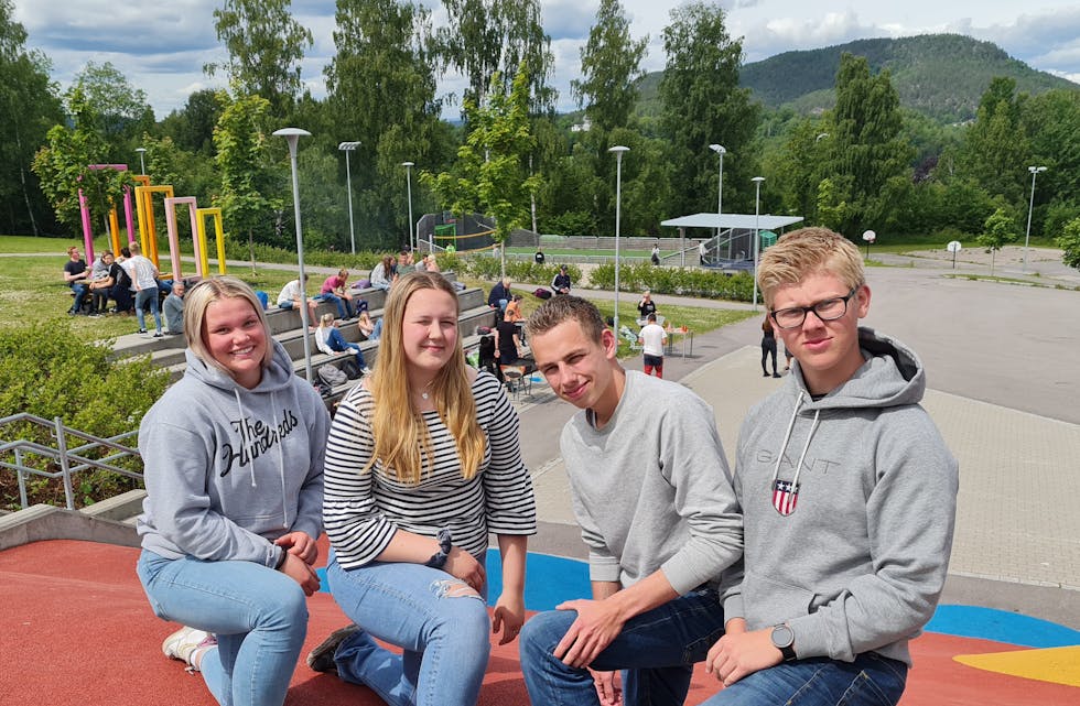 Ønsker å bli i Nome: Samtlige av de fire elevene Ane Kron, Ane Pershaug, Henrik Juel og Herman Bakken ønsker å ta sin videregående utdannelse innenfor kommunens grenser. 