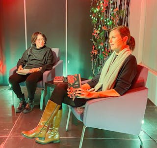 Den første utgaven av Nome litteraturuke ble arrangert i november. Her fra bibliotekets bokbad med Helga Flatland.