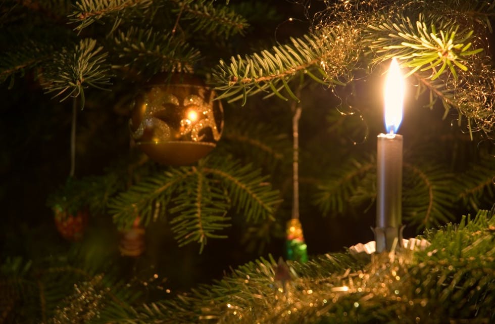 Juletre levende lys (rettigheter gratis) Pixabay