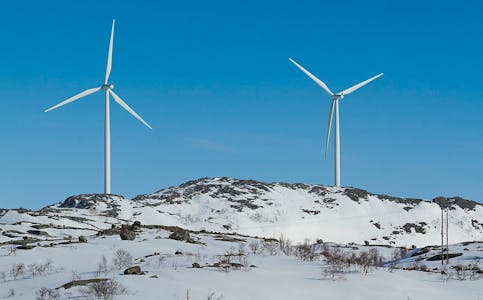 Eksempler på vindmøller, her fra på Nygårdsfjellet i Narvik.