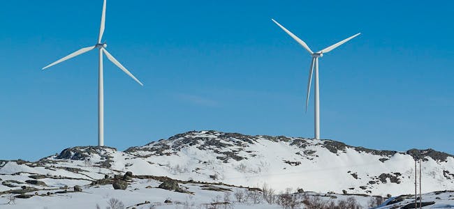 Eksempler på vindmøller, her fra på Nygårdsfjellet i Narvik.  I Nome er velgerne delt i spørsmålet om denne typen kraftutbygging. 
