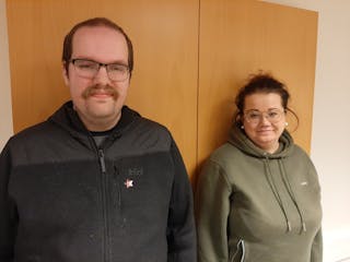 Kristoffer Sannerholt  og Fanny Kristoffersen  er topp to hos Nome SV. 