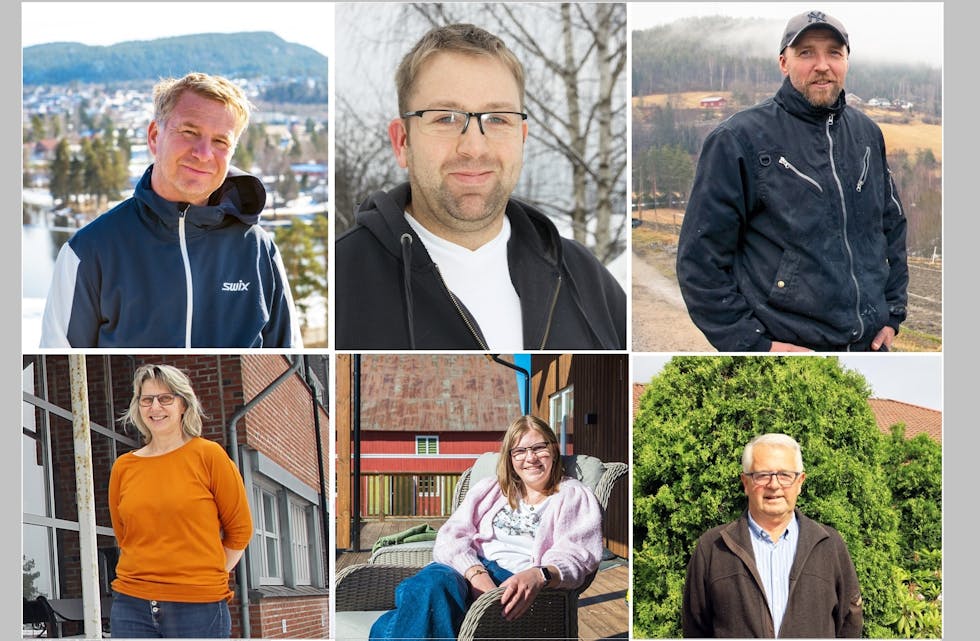 Her er noen av kandidatene på Nome SPs liste. Øverst til venstre ser vi Frode Pedersen, Gøran Simonsen, Magnus Hartveit, Liv Marit Sannerholt, Hanne Vibeto Rotli og John Harald Rønningen. 