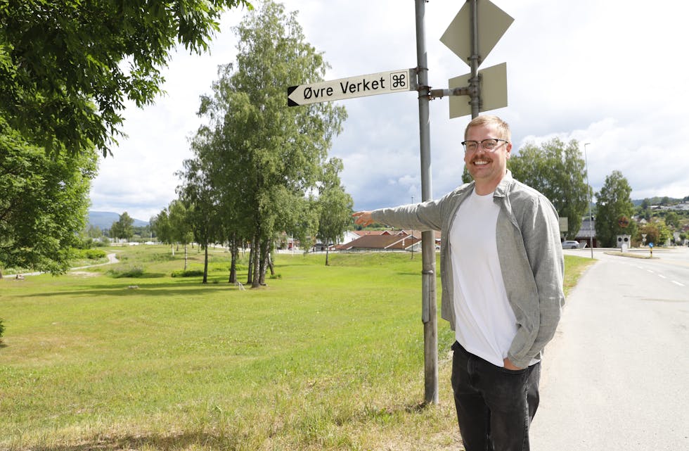HELT IDEELT: Det nye parkområdet ved Øvre Verket, er perfekt for eksempel som festivalområdet, mener Lykill-sjefen Jon Iver Myren. 