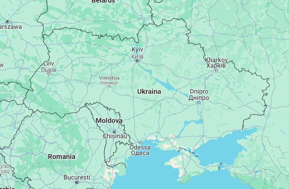 Nome og Midt-Telemark vil etablere samarbeid med ukrainsk kommune. (Kartutsnitt: Google maps)