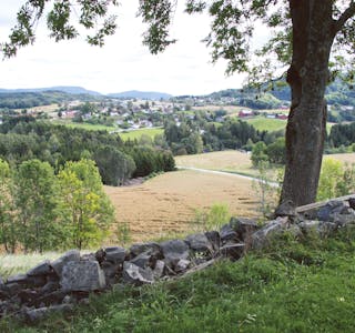 Tormod Halvorsen har skrevet en historisk artikkel om aktiviteten rundt Fensfeltet på 1980-tallet. Her utsikt mot Fen, sett fra Holla kirkeruin. 